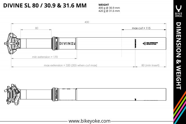 bikeyoke divine sl dropper post