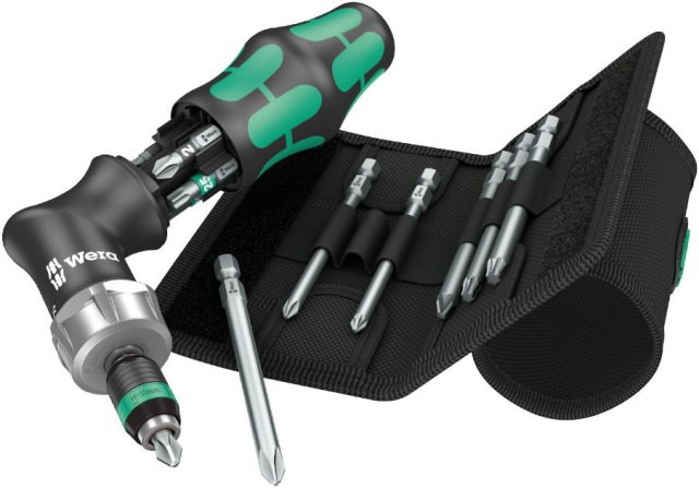 Wera Wera Kraftform Kompakt Pistol RA 4 High Torque Ratcheting Screwdriver Set