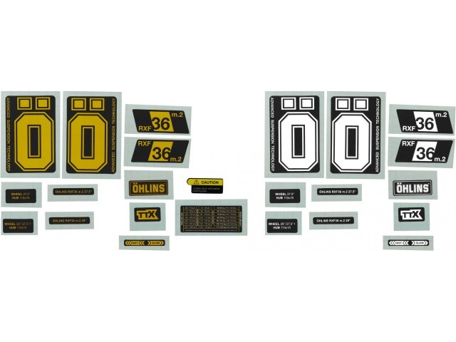 Ohlins Ohlins sticker set for RXF36 m.2 yellow/white