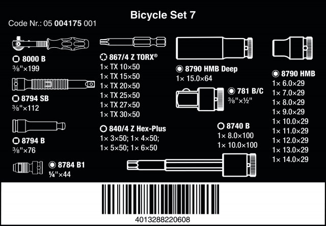 Wera Bicycle Set 7 - Zyklop 3/8