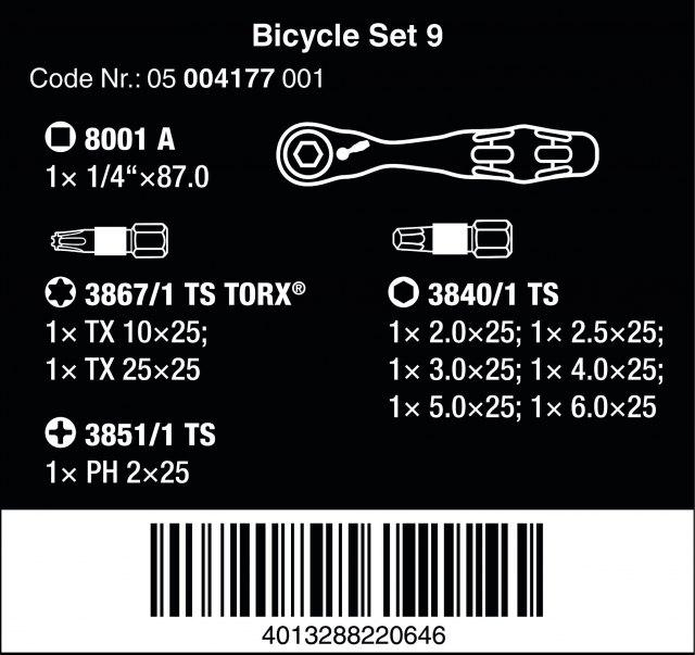 Wera Bicycle Set - Fahrradset 3 Zyklop MINI - 39-teilig