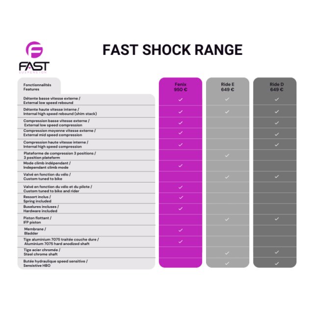 FAST Suspension Fast Ride D (DH) Shock - Standard - FAST Ride D (DH ...